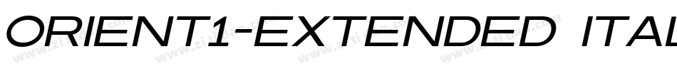 Orient1-Extended Italic字体转换